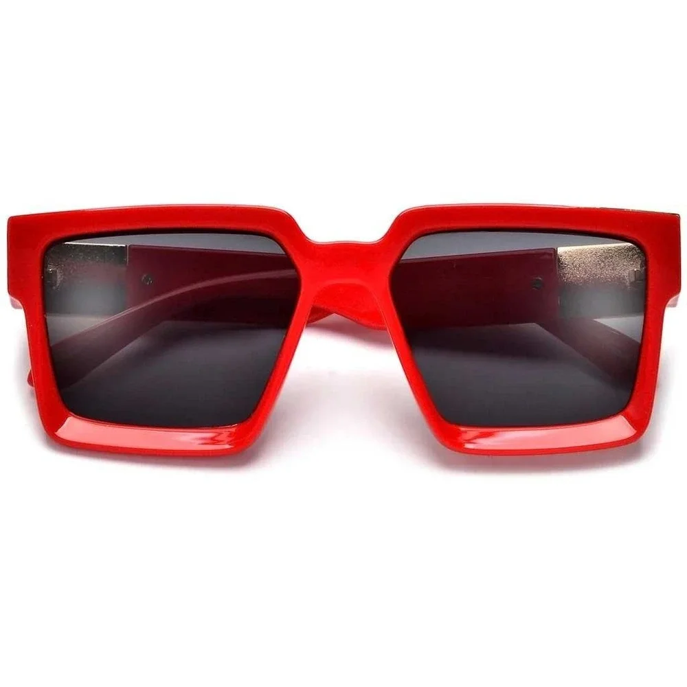 Classy Women Red Framed Sunglasses RED Frame UV400 Square Gafas Lentes‎ Mujeres
